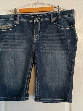 Love Nation Dark Blue Denim Bermuda Shorts